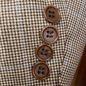 CANALI Wool Houndstooth Print Blazer